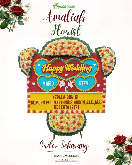 Papan Bunga Pernikahan Naga Huta Timur